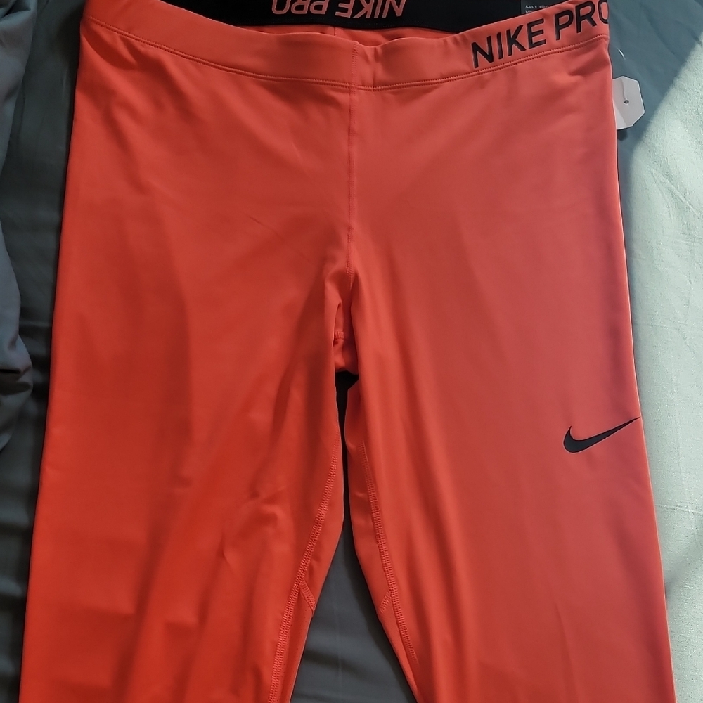 Nike Pro Bright Orange Tights